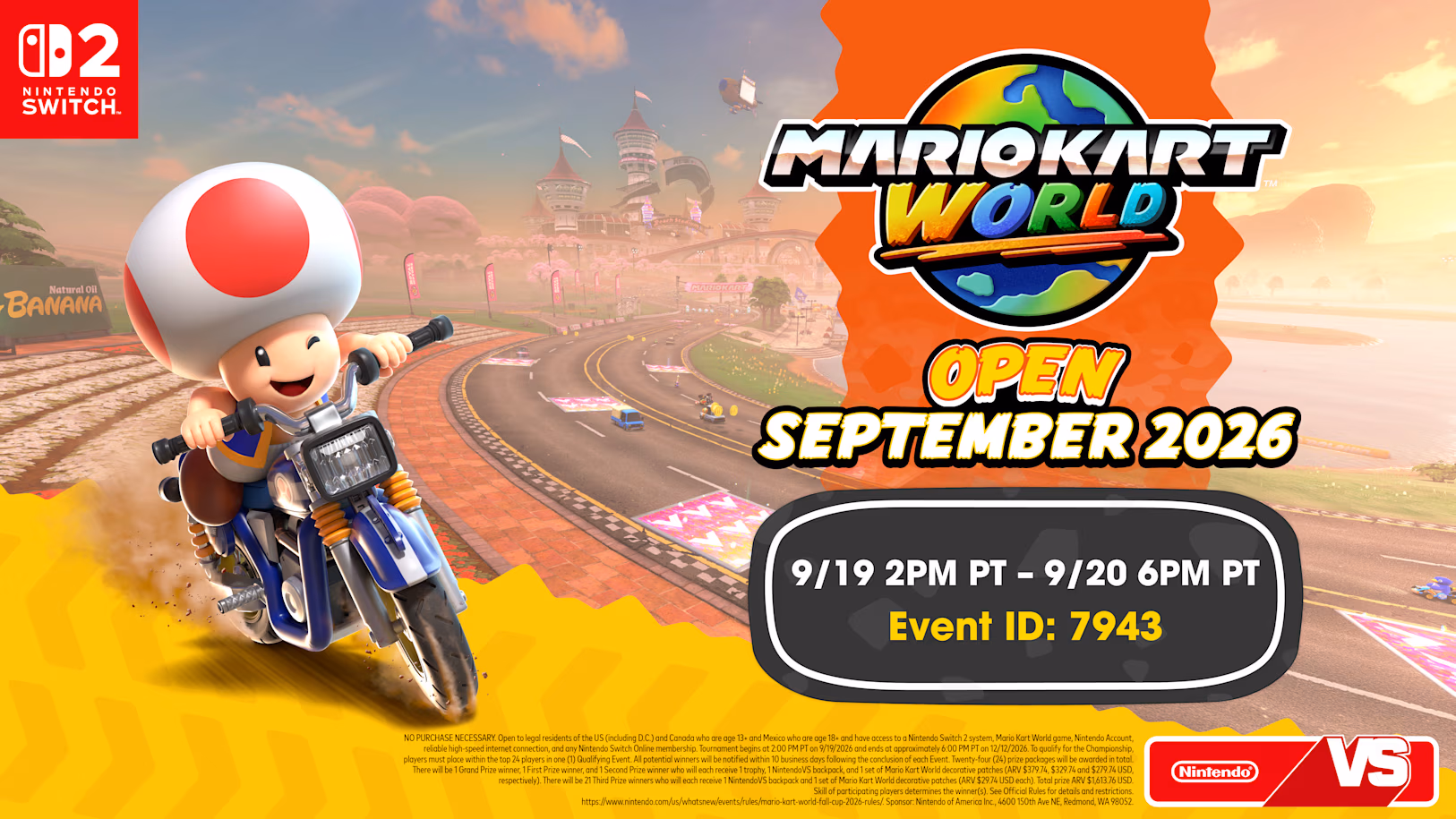 Mario Kart World: September Open Qualifier Kickstarts Fall Cup Road